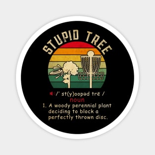 Stupid Tree Disc Golf Vintage Funny Frisbee Disc Golf Magnet